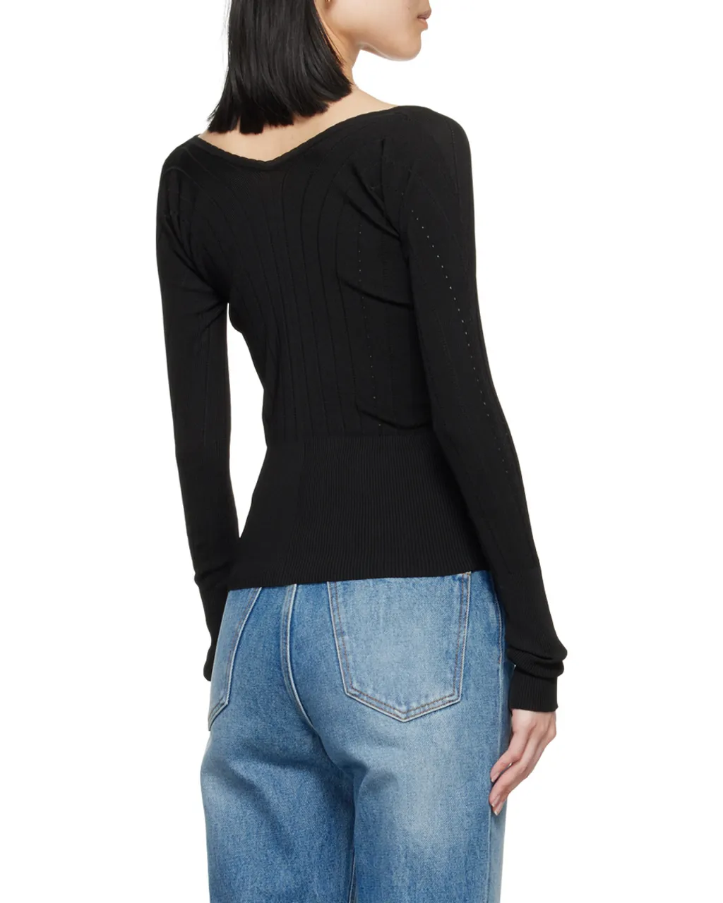 Jacquemus Pralu Ribbed Top