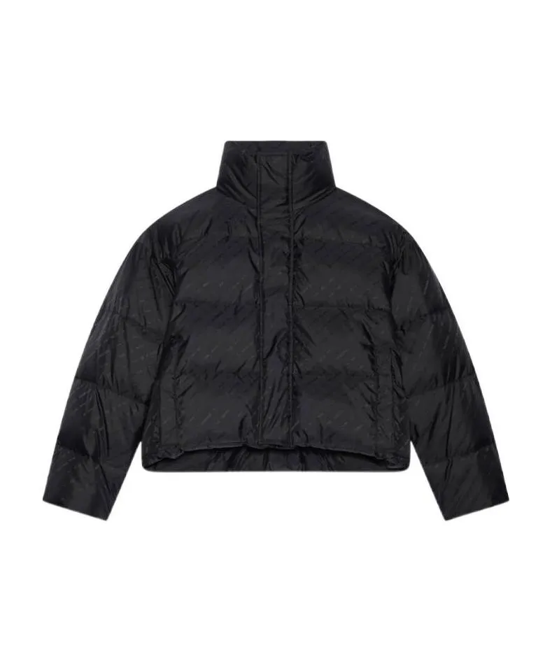 Piumino Allover Logo Bb Puffer Da Donna In Nero