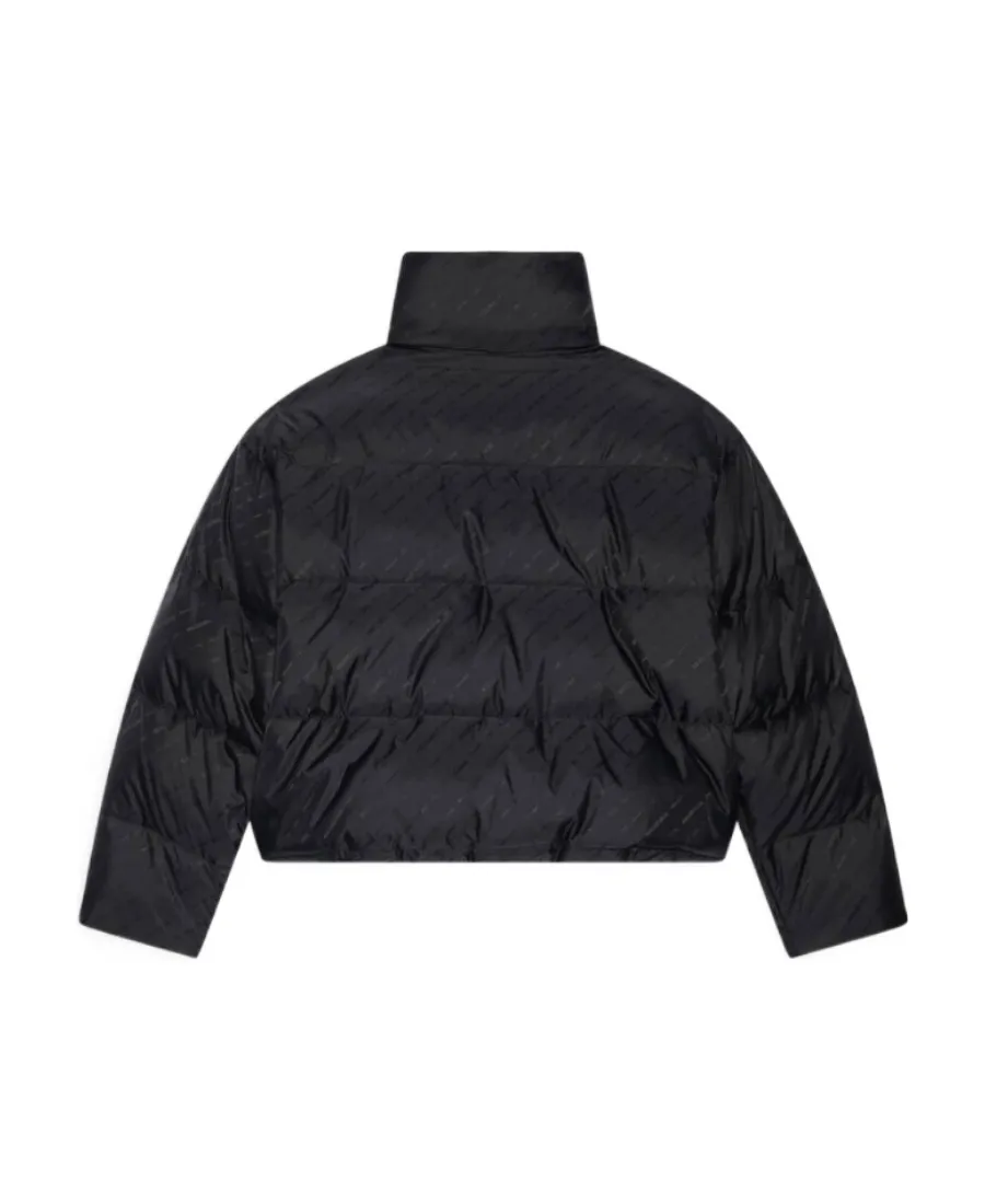 Piumino Allover Logo Bb Puffer Da Donna In Nero