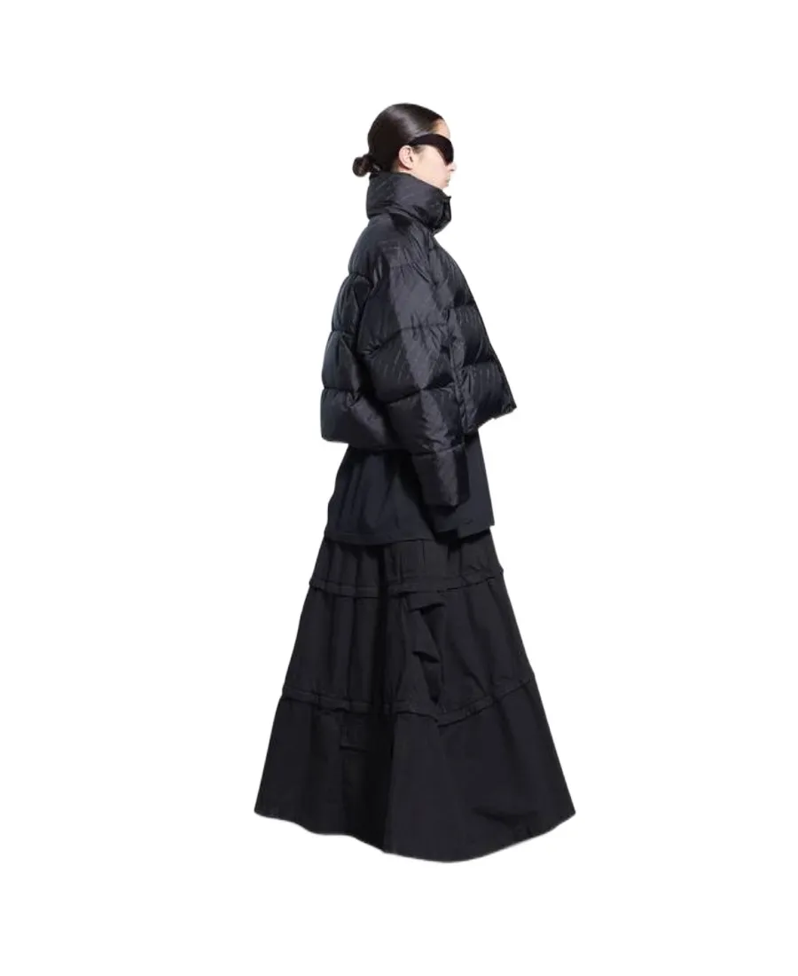 Piumino Allover Logo Bb Puffer Da Donna In Nero