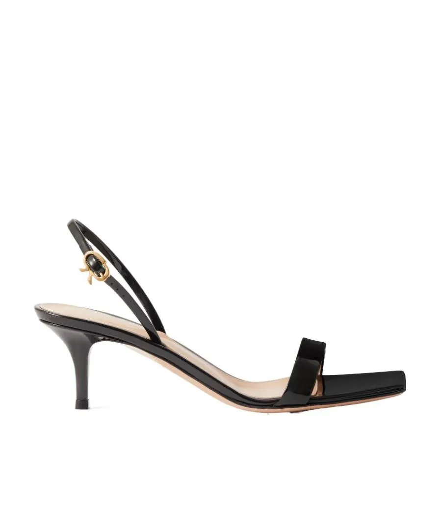 Logo Clasp High-Heeled Sandals