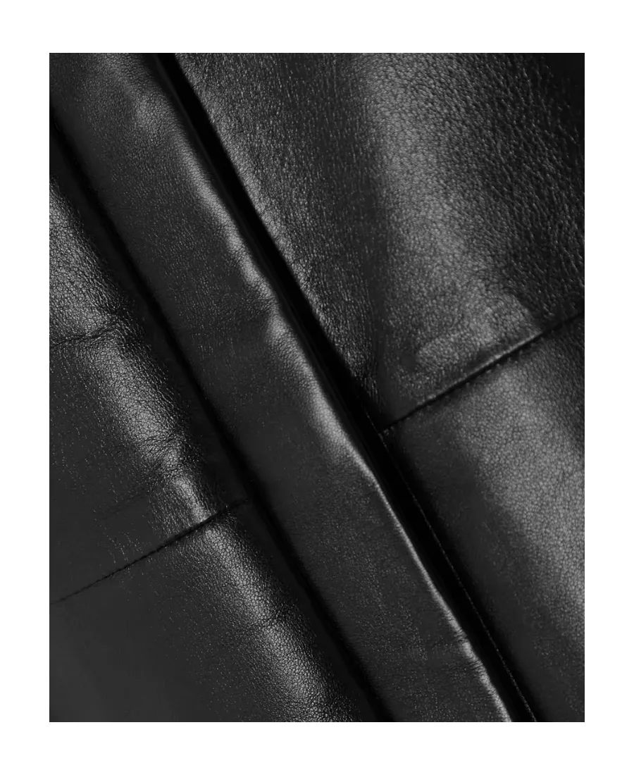 Digging And Cutting Design Leather Blouse