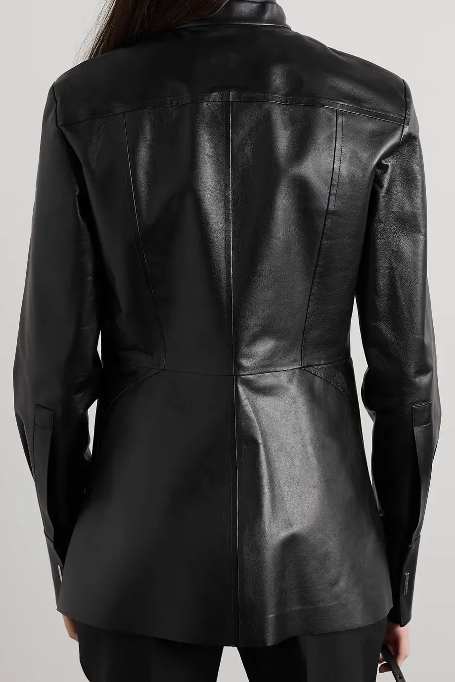 Digging And Cutting Design Leather Blouse