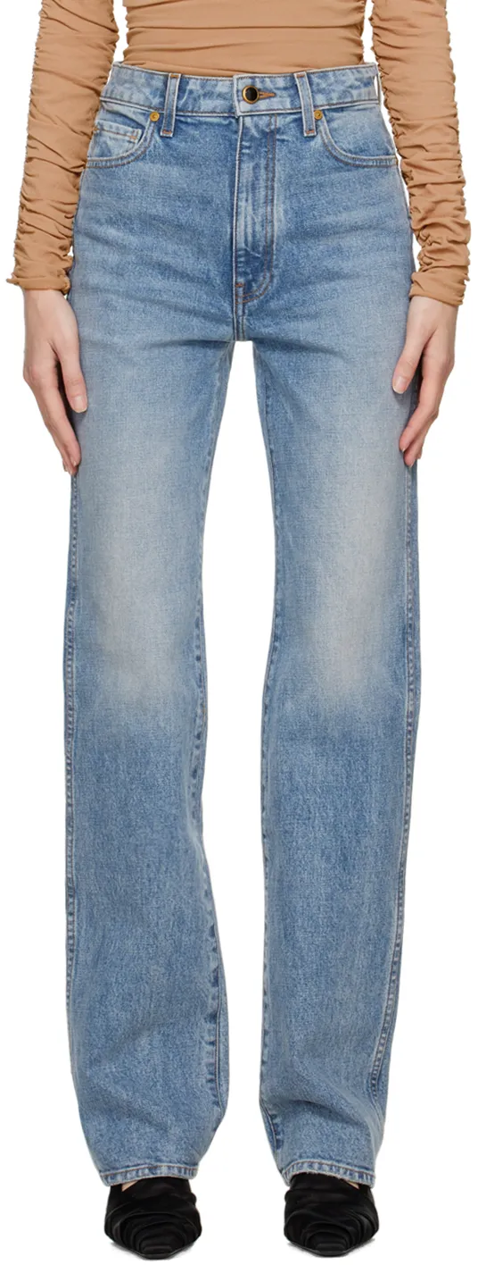 Khaite Danielle Straight Leg Jeans