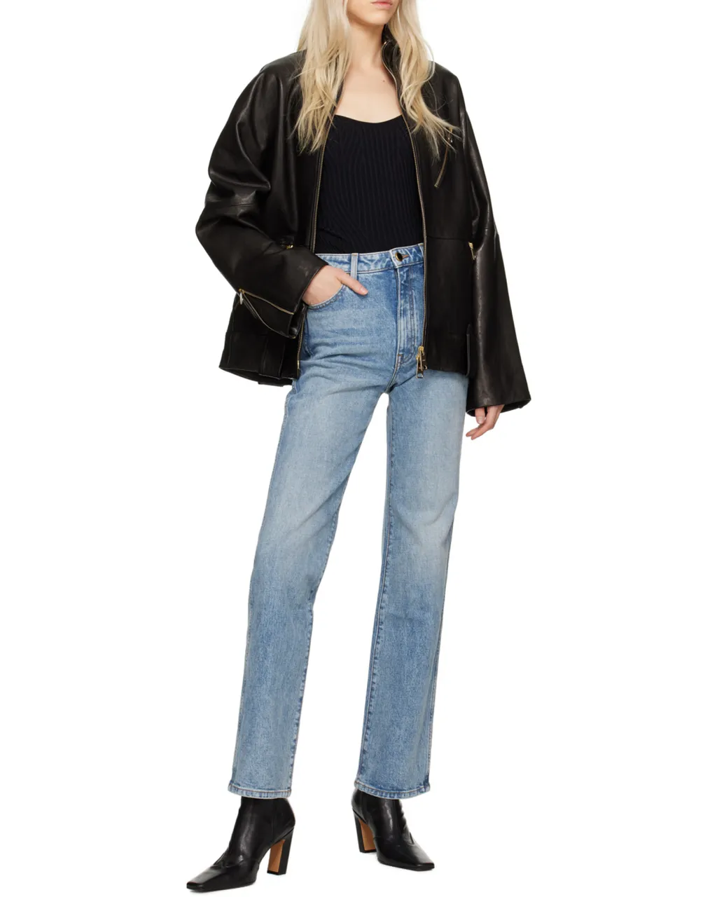 Khaite Danielle Straight Leg Jeans