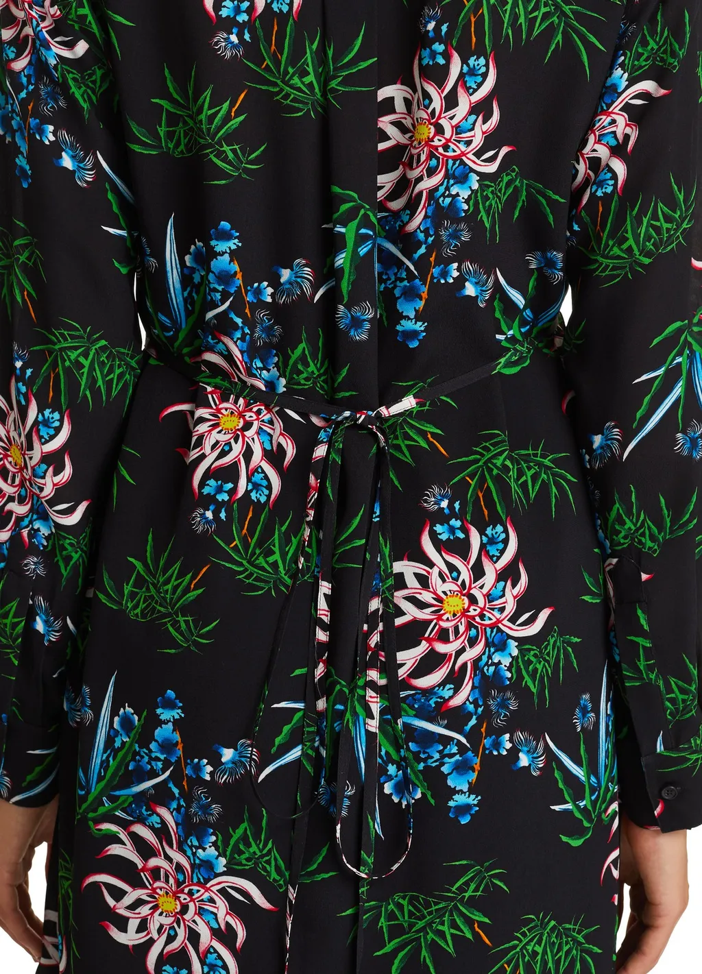 Foliage Print Shirt Dress