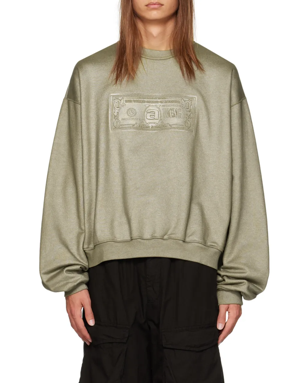 Alexander Wang Dollar Bill Crewneck Sweatshirt