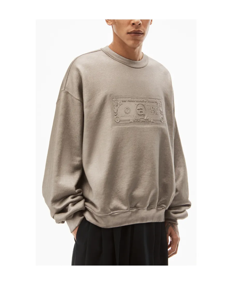 Alexander Wang Dollar Bill Crewneck Sweatshirt