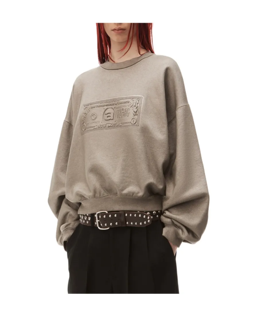 Alexander Wang Dollar Bill Crewneck Sweatshirt