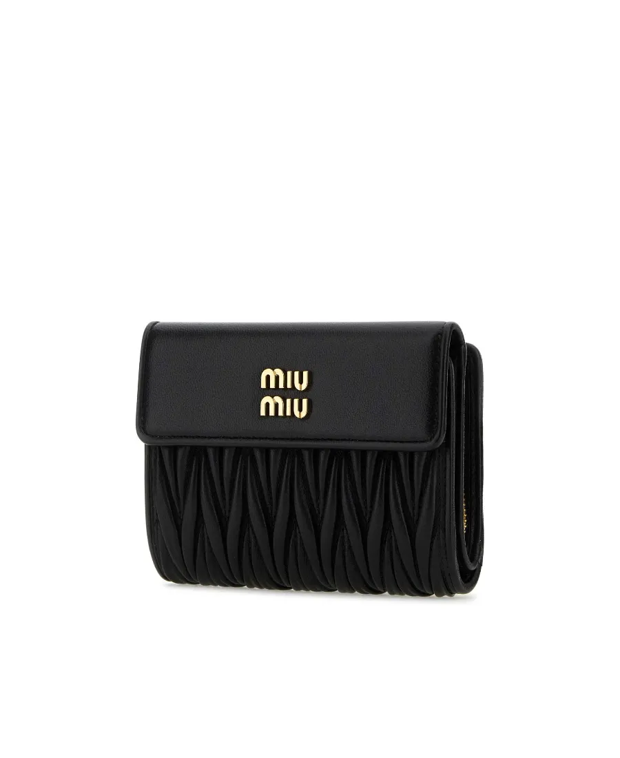 Logo-Lettering Matelassé Wallet