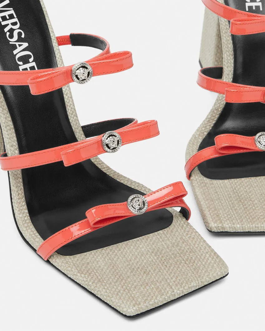 Versace Gianni Ribbon Square-Toe Sandals