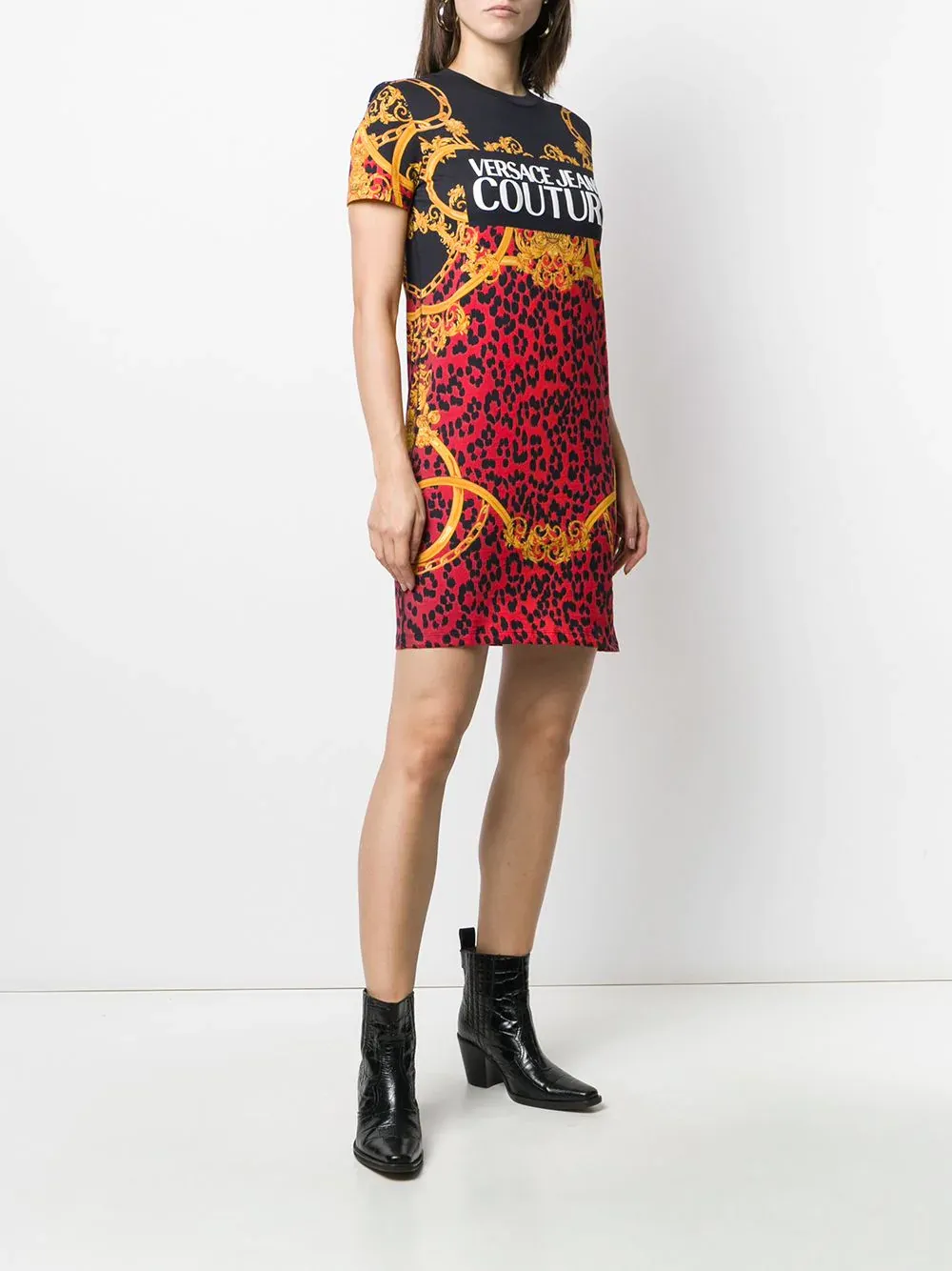 Leopard Print T-Shirt Dress