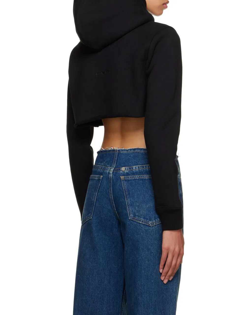 Cropped Hoodie In Cotton