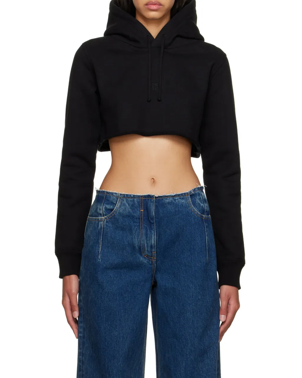 Cropped Hoodie In Cotton