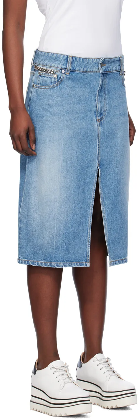 Stella Mccartney Front Slit Denim Skirt