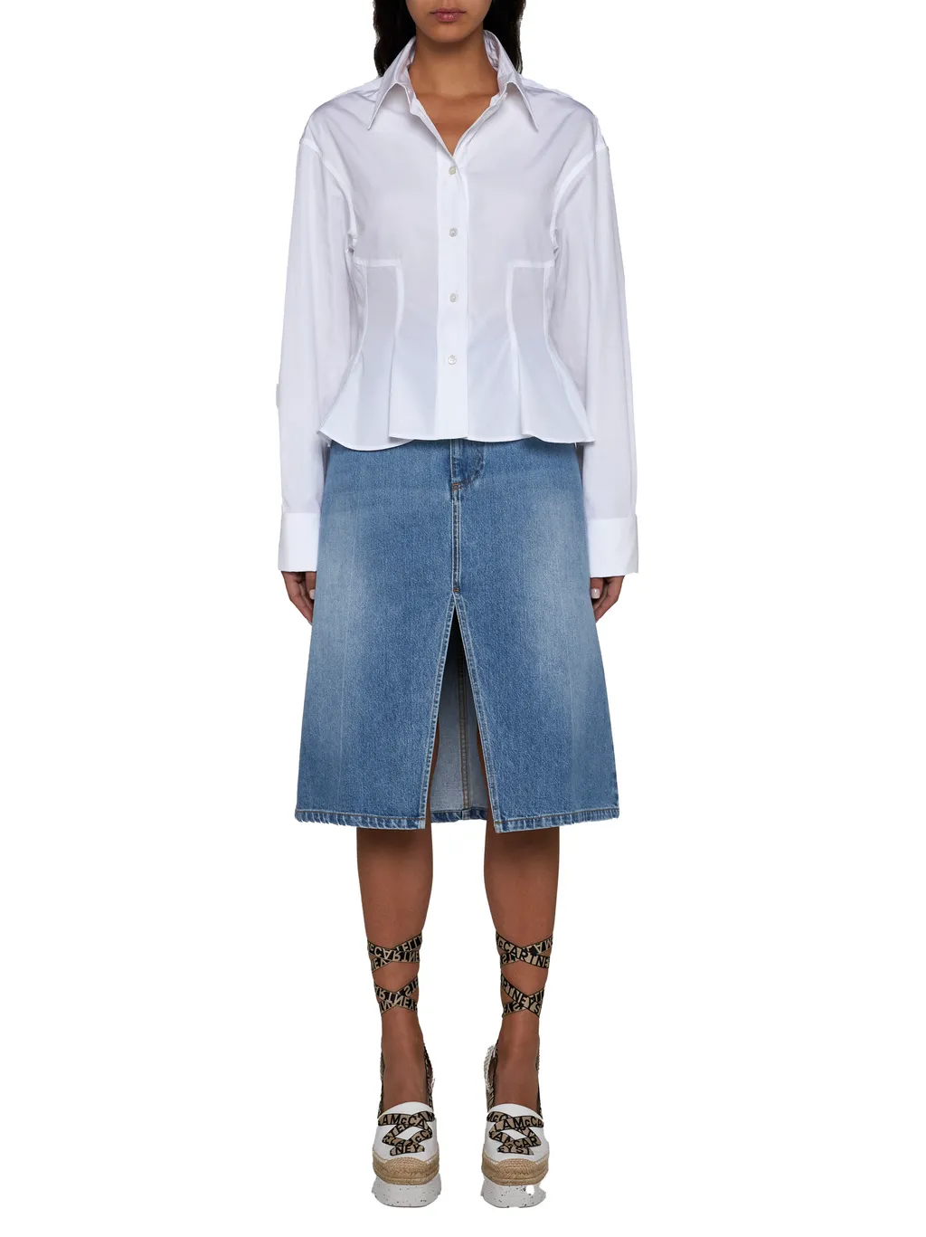 Stella Mccartney Front Slit Denim Skirt