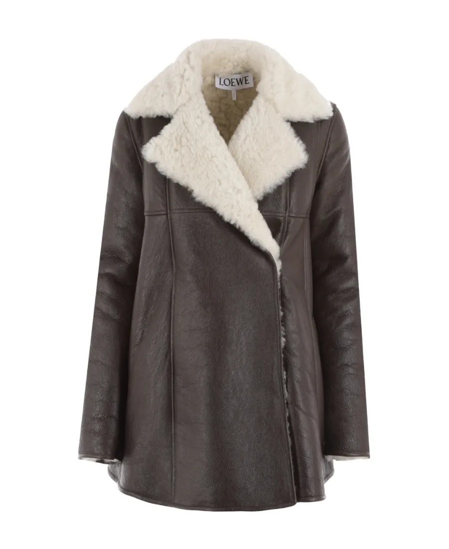 Lapel Long-Sleeved Leather Jacket