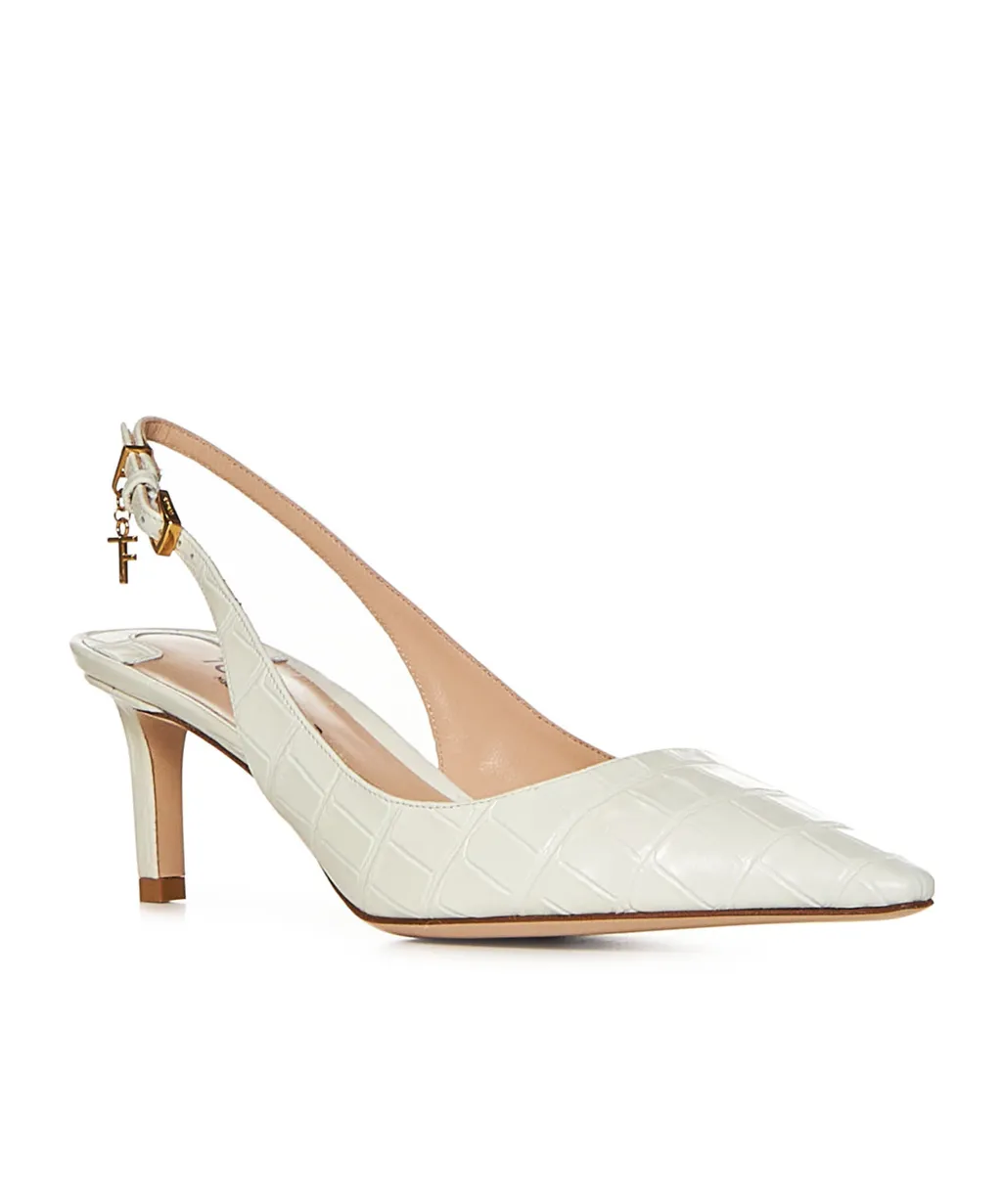 Tom Ford Angelina Embossed Slingback Pumps