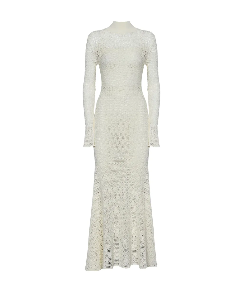 Open-Knit Maxi Dress
