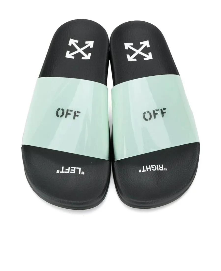 Off-White Logo Printed Slip-On Slides