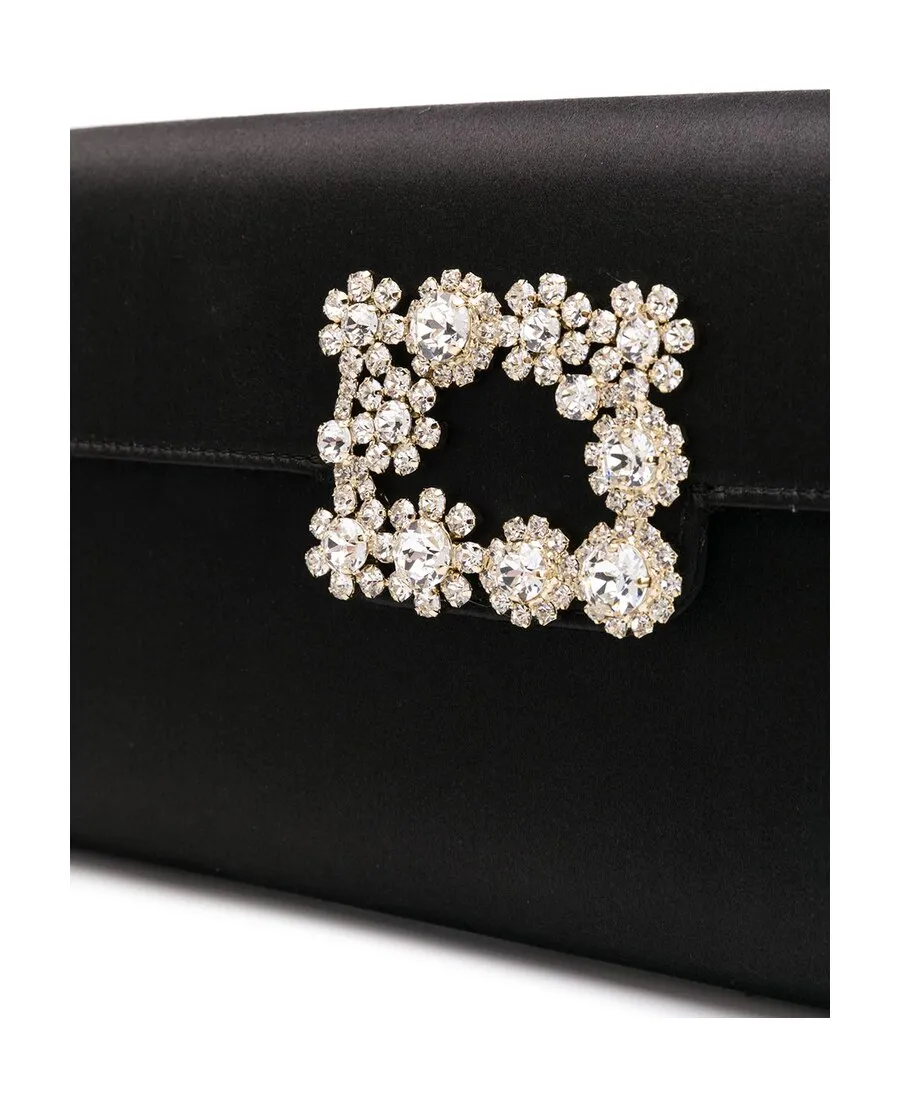 Roger Vivier Flower Buckle Envelope Flap Crossbody Bag