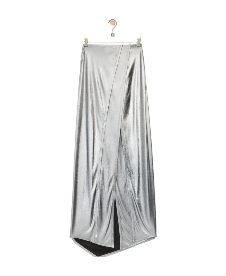 Draped Skirt In Laminated Jersey