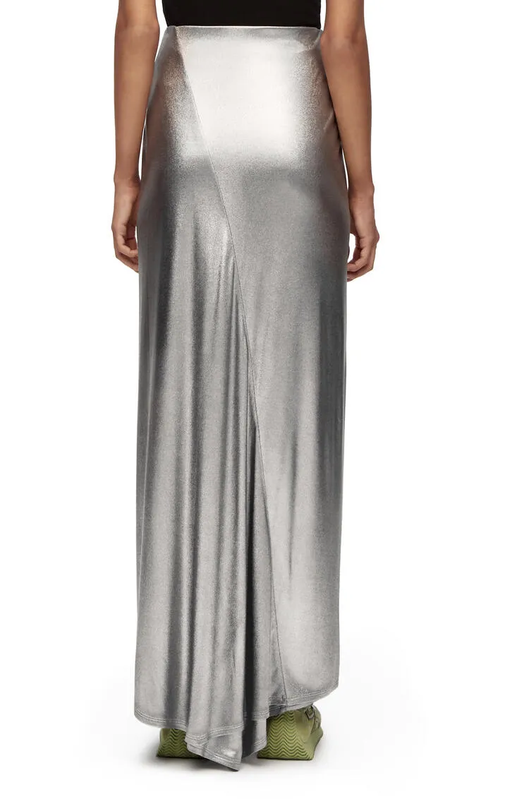 Draped Skirt In Laminated Jersey