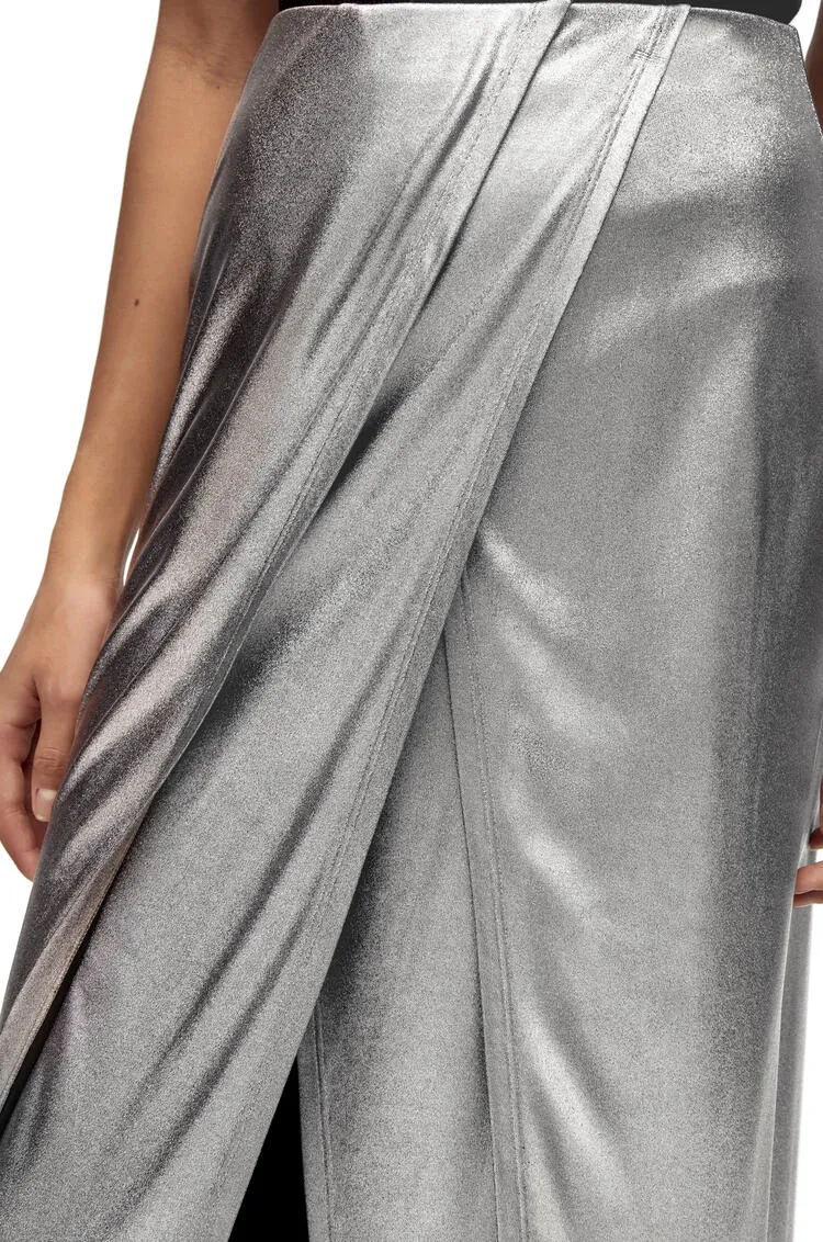 Draped Skirt In Laminated Jersey