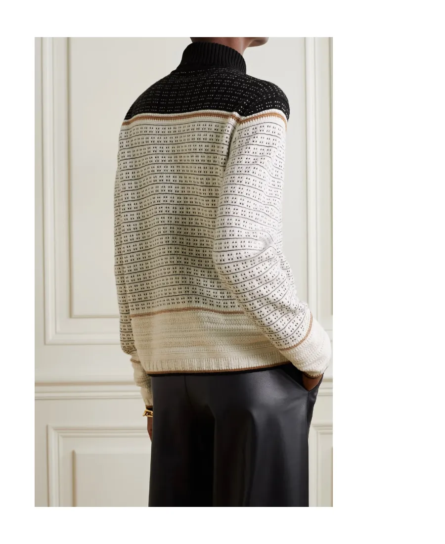 Jacquard Turtleneck Pullover