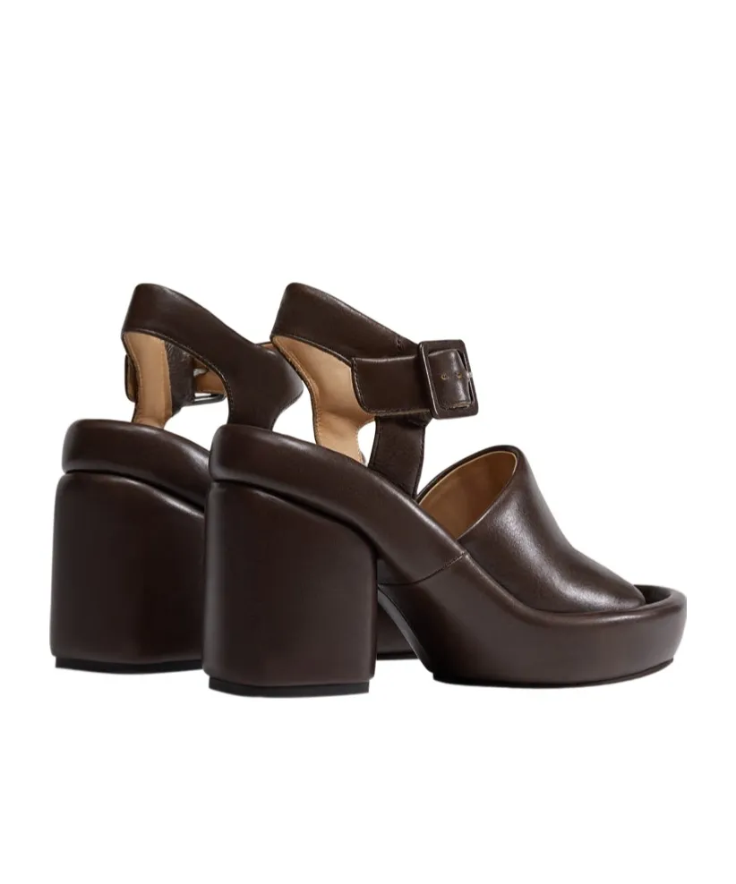 105Mm Padded Leather Sandals