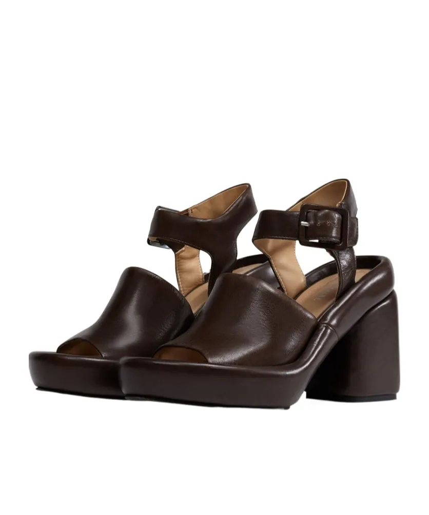 105Mm Padded Leather Sandals