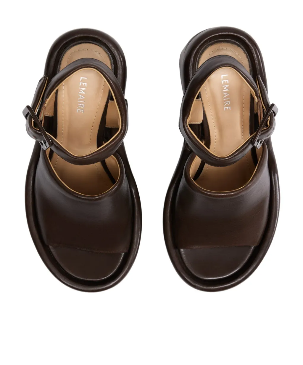 105Mm Padded Leather Sandals