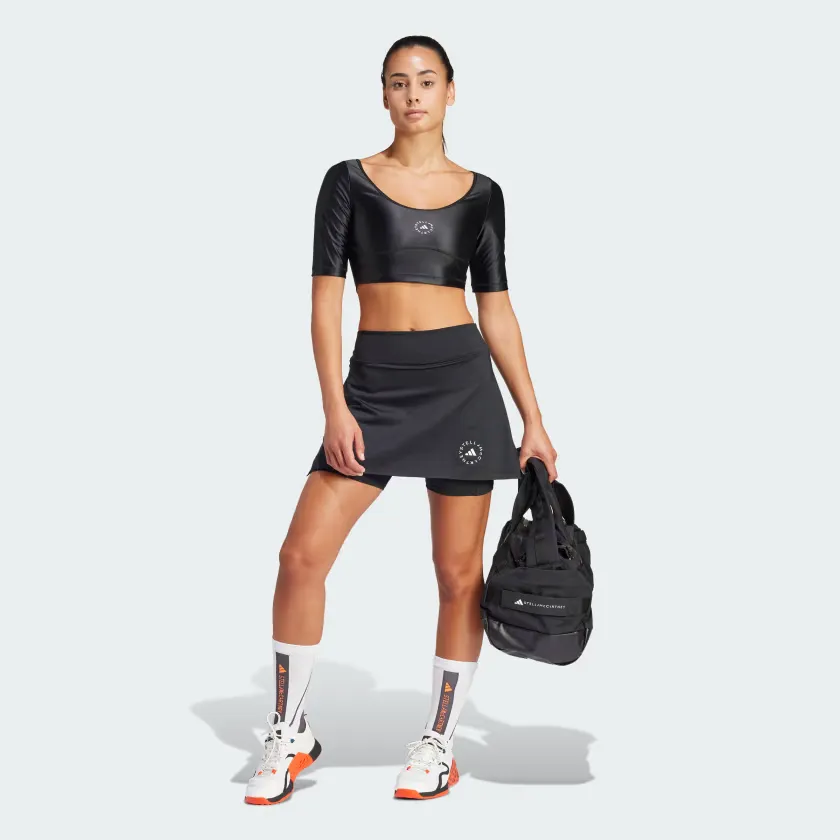 Adidas By Stella Mccartney Logo Printed Cropped Top