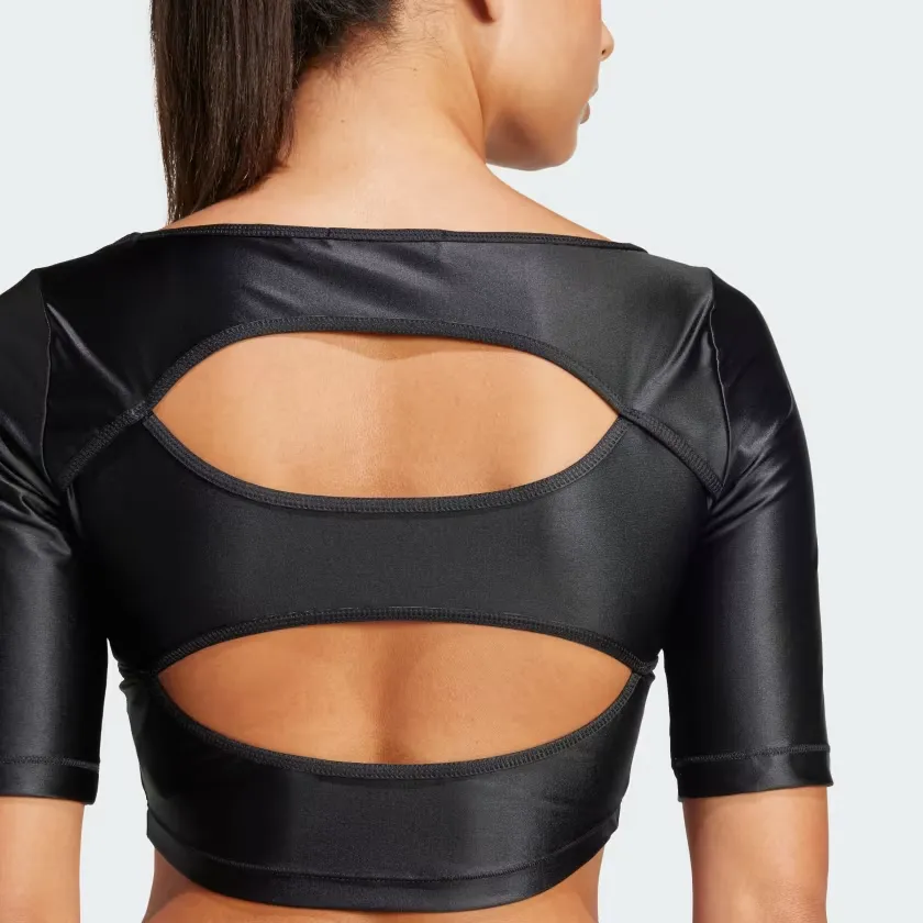 Adidas By Stella Mccartney Logo Printed Cropped Top