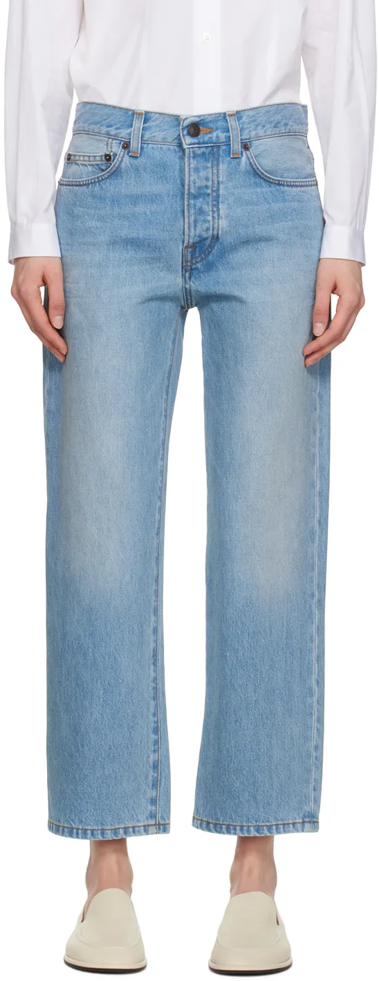 Mid-Waist Five-Bag Jeans