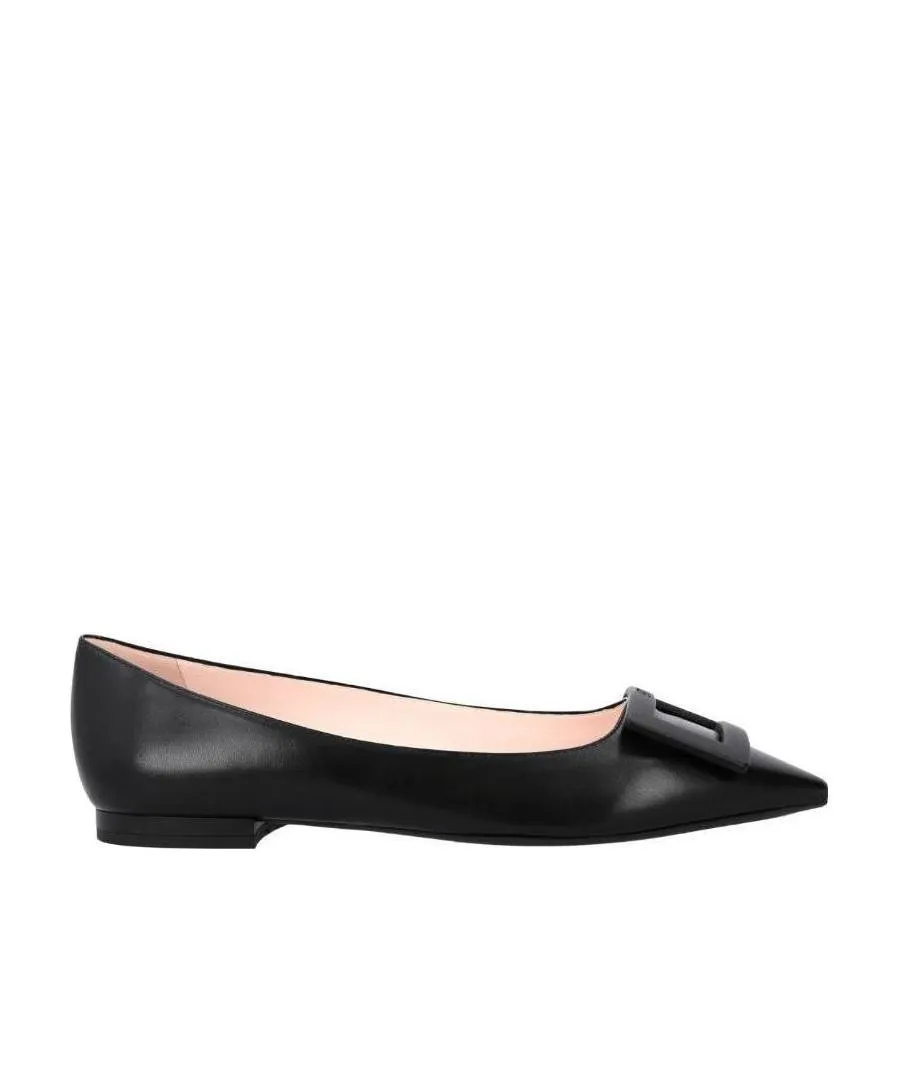 Roger Vivier Gommettine Pointed-Toe Flat Shoes