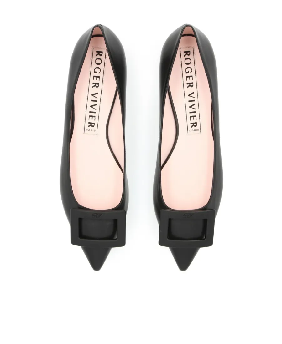 Roger Vivier Gommettine Pointed-Toe Flat Shoes