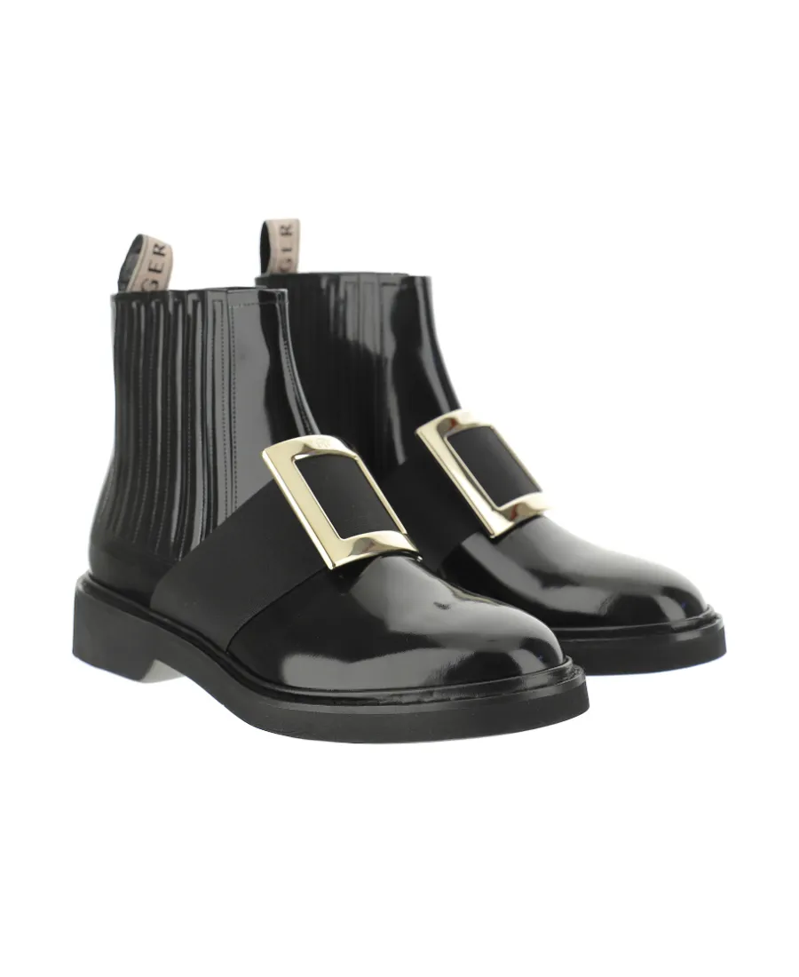 Roger Vivier Viv' Rangers Buckle Chelsea Boots