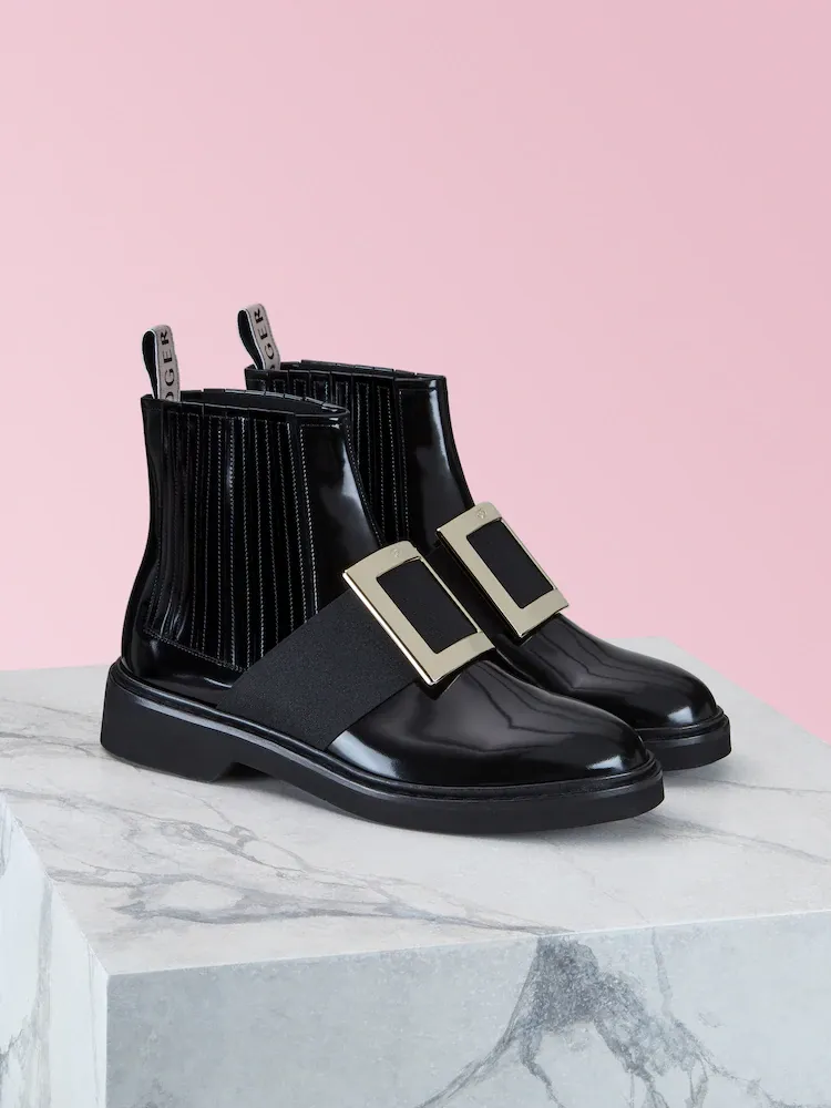 Roger Vivier Viv' Rangers Buckle Chelsea Boots