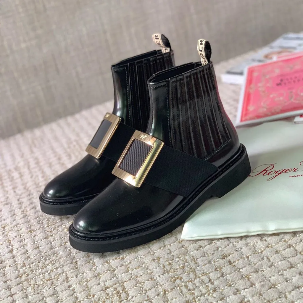 Roger Vivier Viv' Rangers Buckle Chelsea Boots