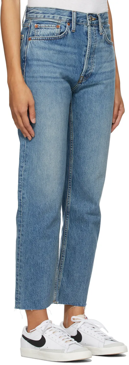 Re/Done High Rise Stove Pipe Jeans
