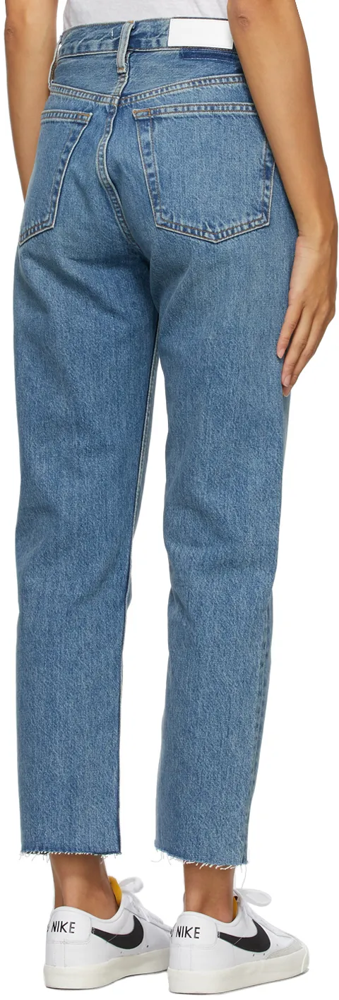 Re/Done High Rise Stove Pipe Jeans