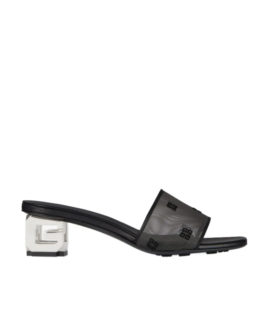 G Cube Mules In 4G Transparent Mesh