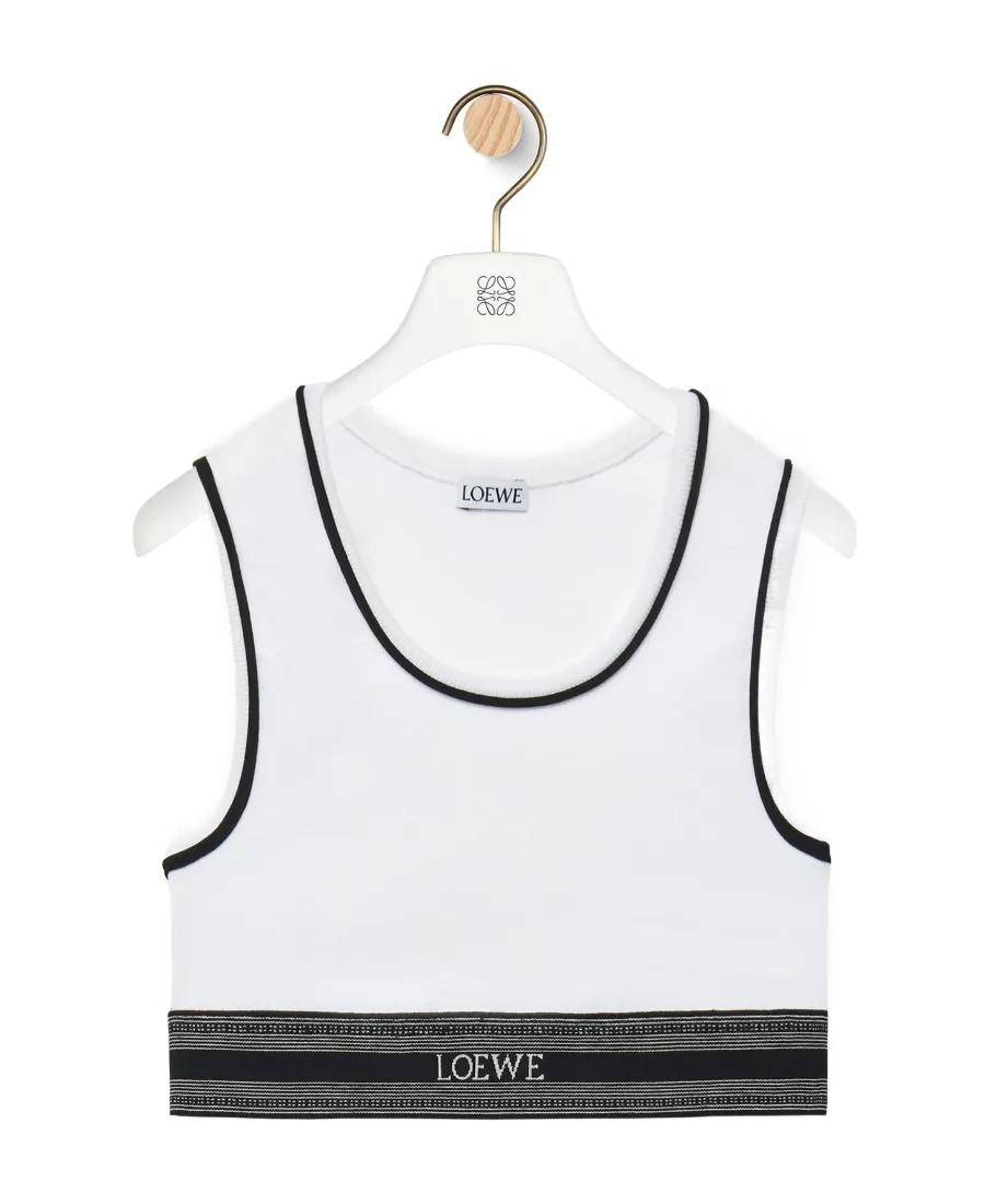 Cropped Tank Top In Viscose