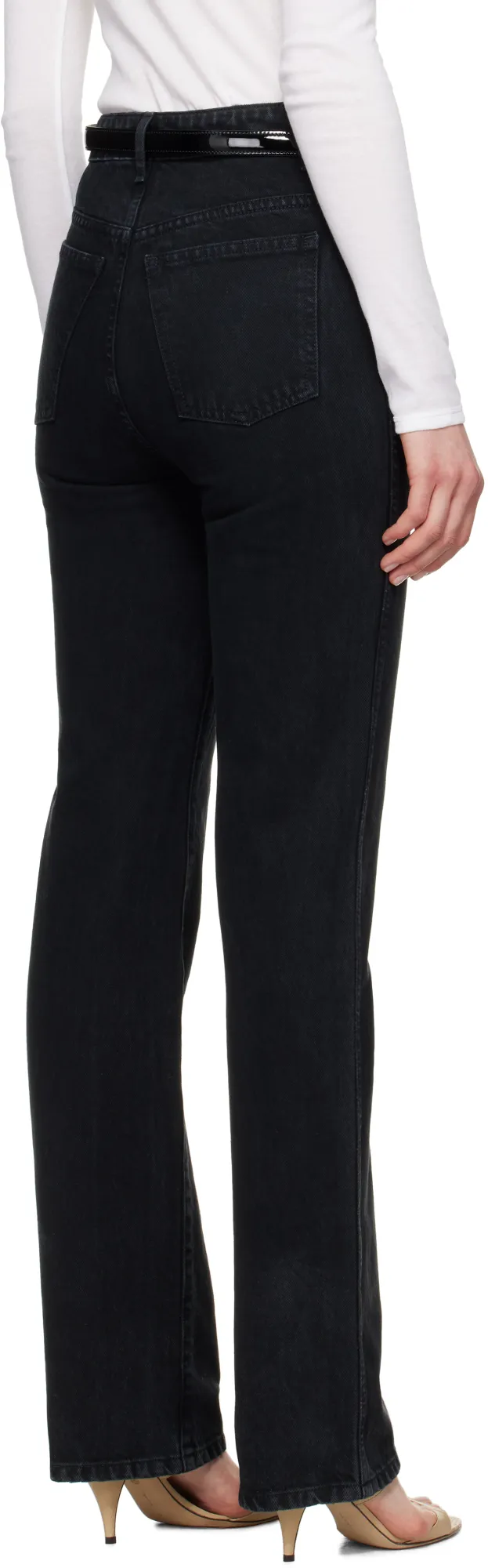 Khaite Danielle High-Waist Straight-Leg Jeans