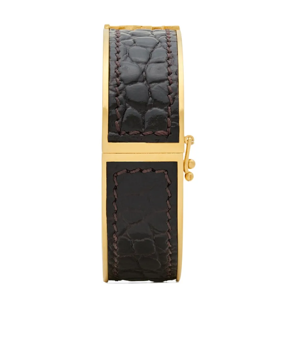 Saint Laurent Cassandre Logo Plaque Bracelet