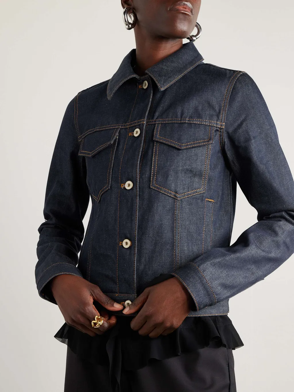 Long-Sleeved Denim Jacket