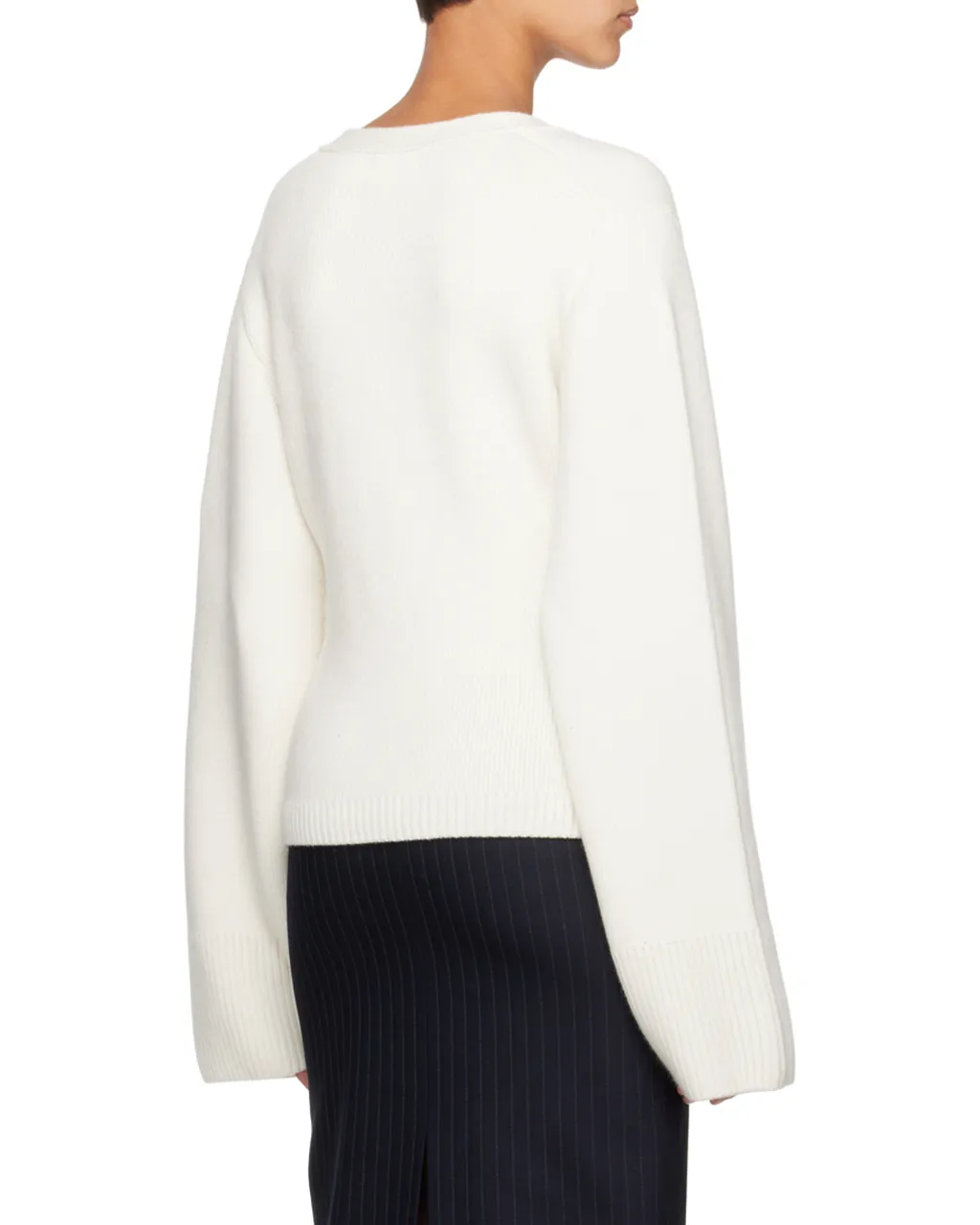 Khaite Buttoned Puff Sleeved Knitted Cardigan