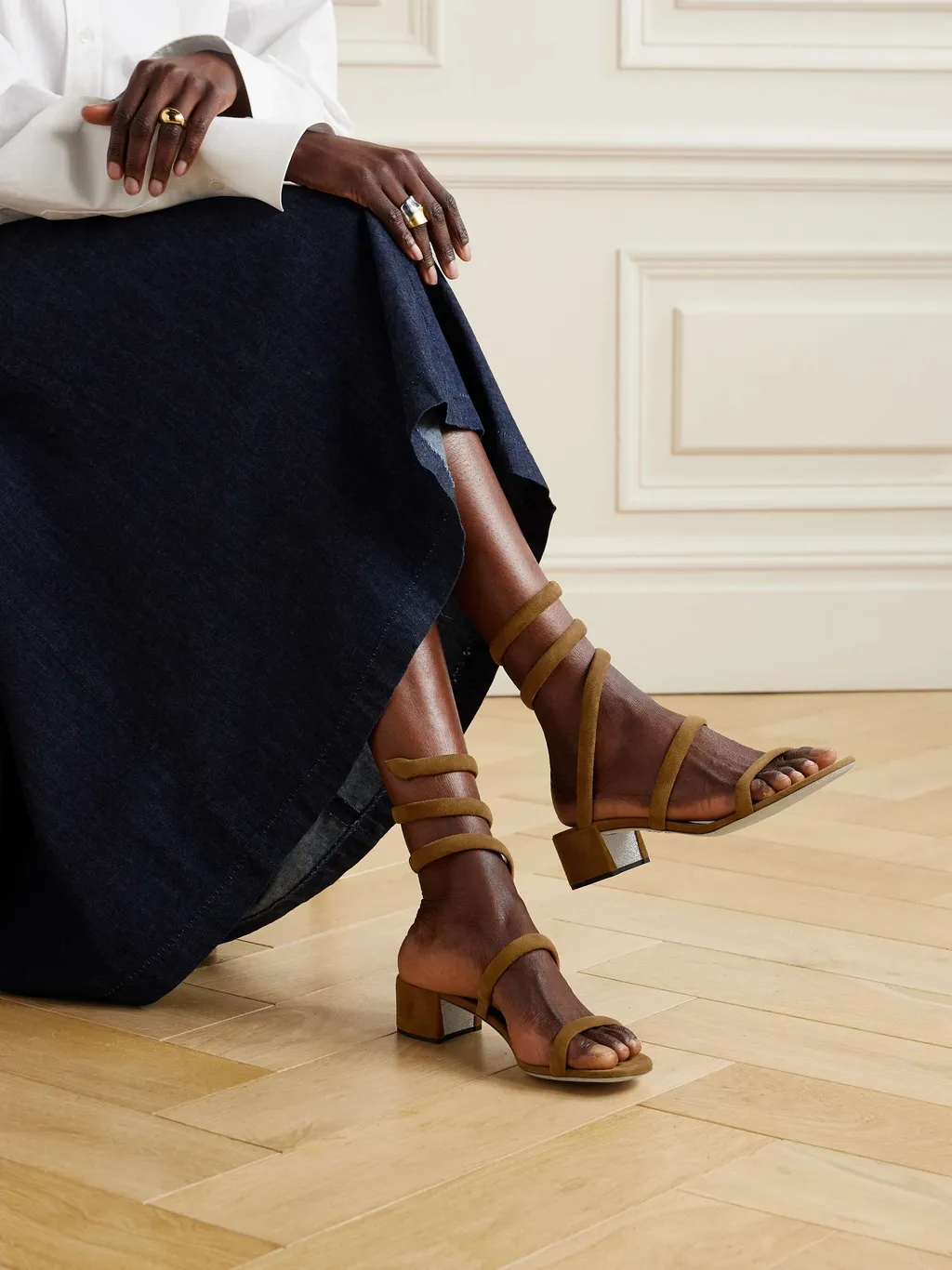 Round-Headed High-Heeled Sandals
