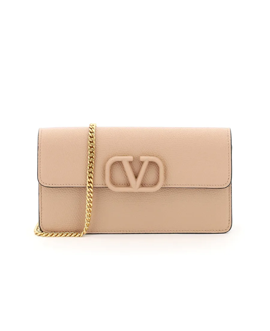 Valentino Vlogo Signature Foldover Top Clutch Bag